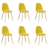 Vidaxl eetkamerstoelen 6 st fluweel mosterdgeel