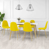 Vidaxl eetkamerstoelen 6 st fluweel mosterdgeel