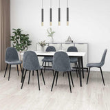 Vidaxl eetkamerstoelen 6 st fluweel donkergrijs