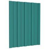 Vidaxl tagpaneler 12 pcs 60x45 cm galvaniseret stålgrøn