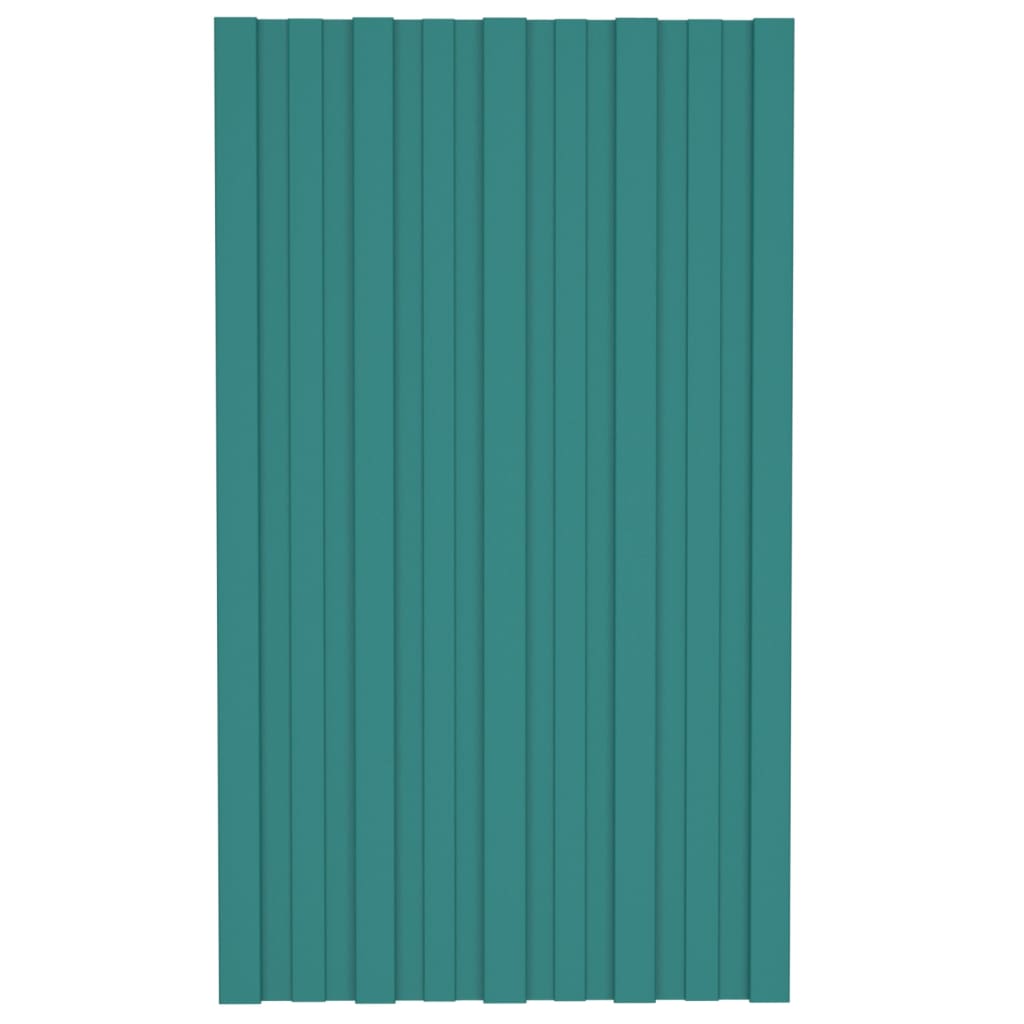 Vidaxl tagpaneler 36 ST 80x45 cm galvaniseret stålgrøn