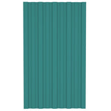 Vidaxl tagpaneler 36 ST 80x45 cm galvaniseret stålgrøn