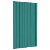 Vidaxl tagpaneler 36 ST 80x45 cm galvaniseret stålgrøn
