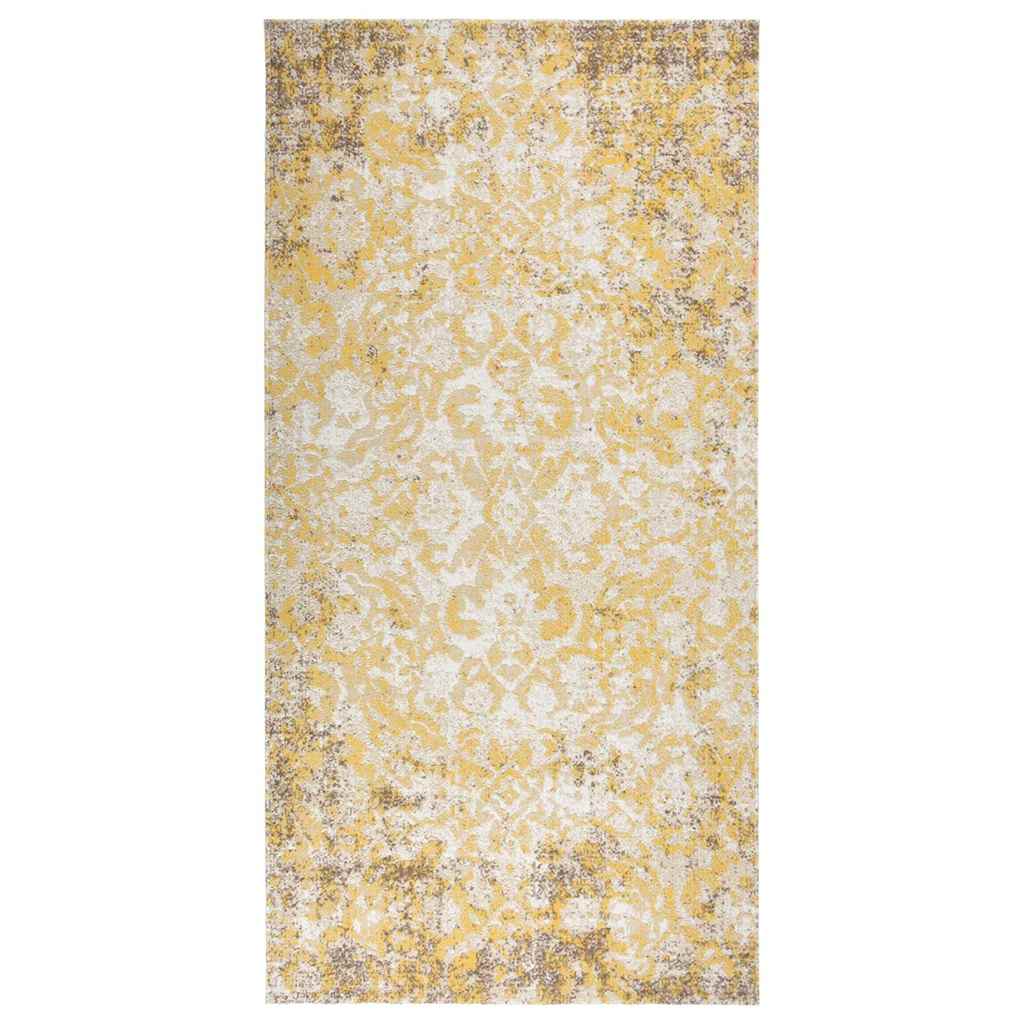 Vidaxl uden for tæppet fladt vævet 100x200 cm gul
