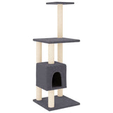Vidaxl Cat Scratching Post med sisal skrabende stillinger 104 cm mørkegrå