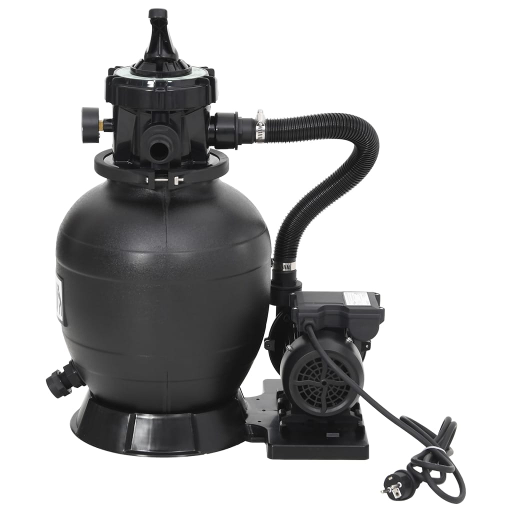 Vidaxl Swimming Pool Sand Filter med 6-gang ventil sort