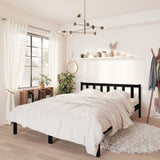 Vidaxl bedframe massief grenenhout zwart 135x190 cm