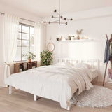 Vidaxl bedframe massief grenenhout wit 150x200 cm
