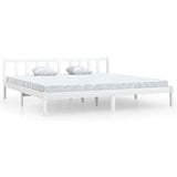 Vidaxl bedframe massief grenenhout wit 200x200 cm