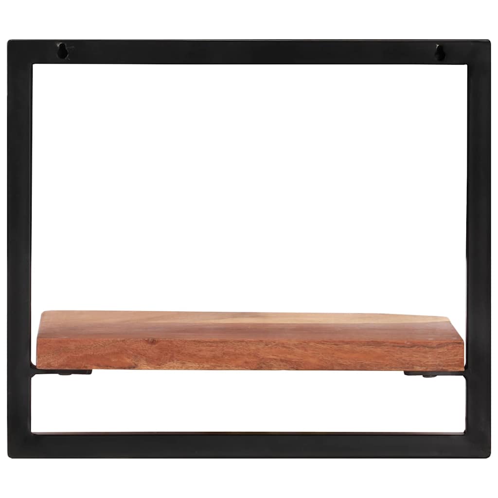Vidaxl wandschappen 2 st 40x24x35 cm massief acaciahout en staal