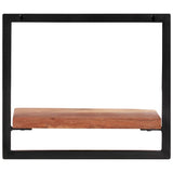 Vidaxl wandschappen 2 st 40x24x35 cm massief acaciahout en staal