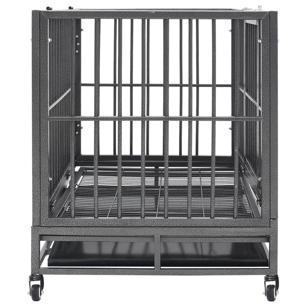 Vidaxl Dog Bank med hjul 92x62x76 cm stål