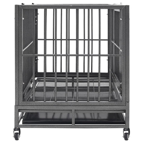 Vidaxl Dog Bank med hjul 92x62x76 cm stål