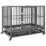 Vidaxl Dog Bank med hjul 102x72x85 cm stål