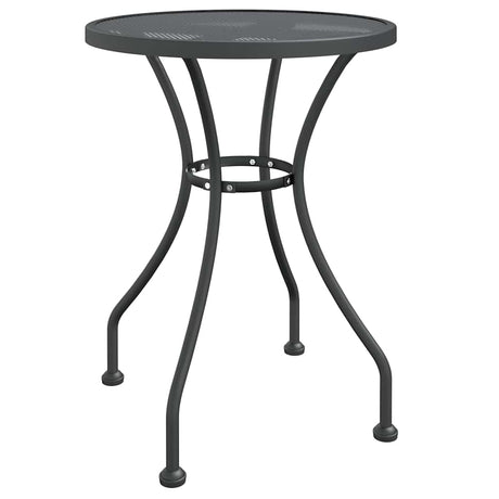 Vidaxl tuintafel ø60x72 cm metaalgaas antracietkleurig