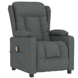 Vidaxl massagestoel stof donkergrijs