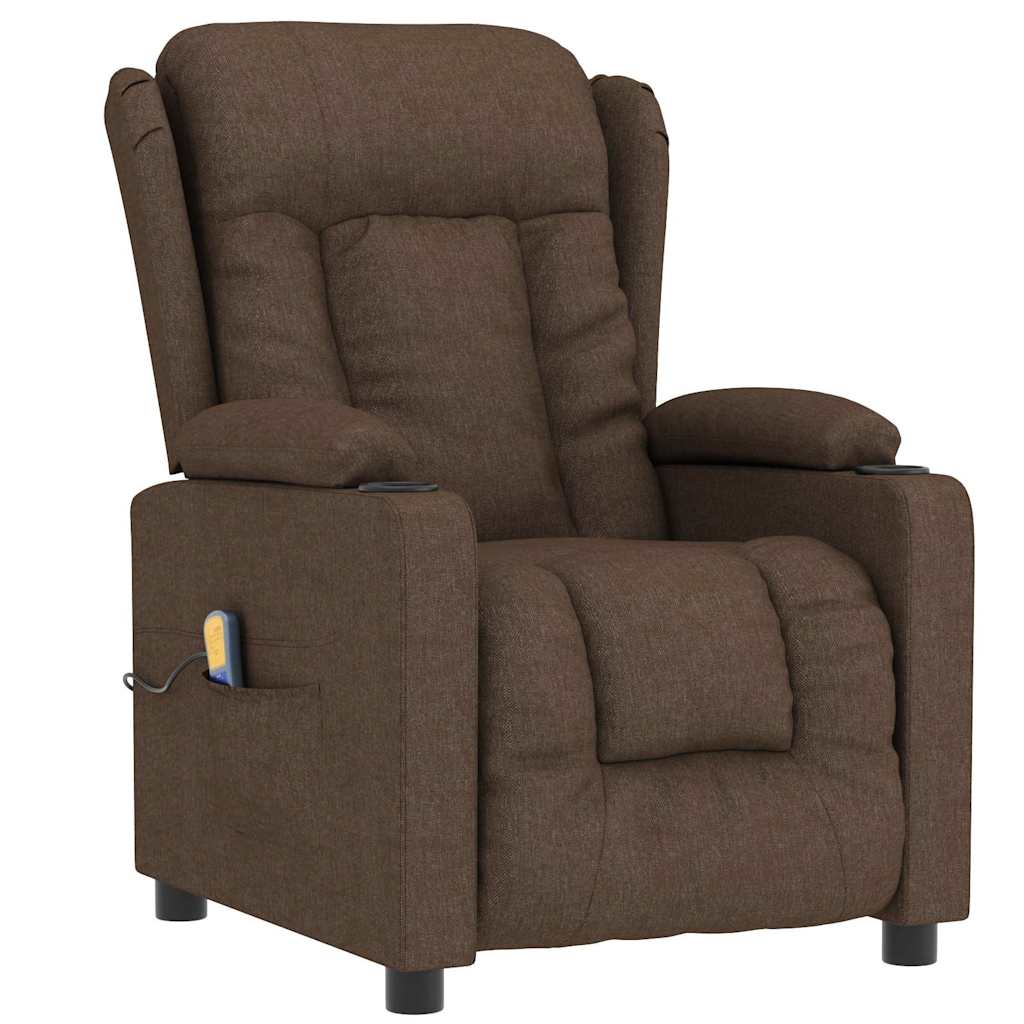 Vidaxl massagestoel stof bruin