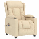 Vidaxl massagestoel stof crèmekleurig