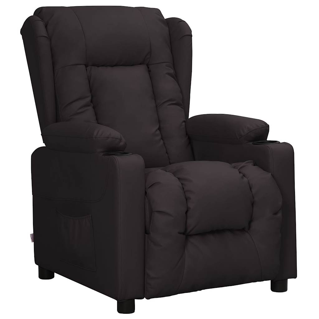 Vidaxl fauteuil verstelbaar kunstleer zwart