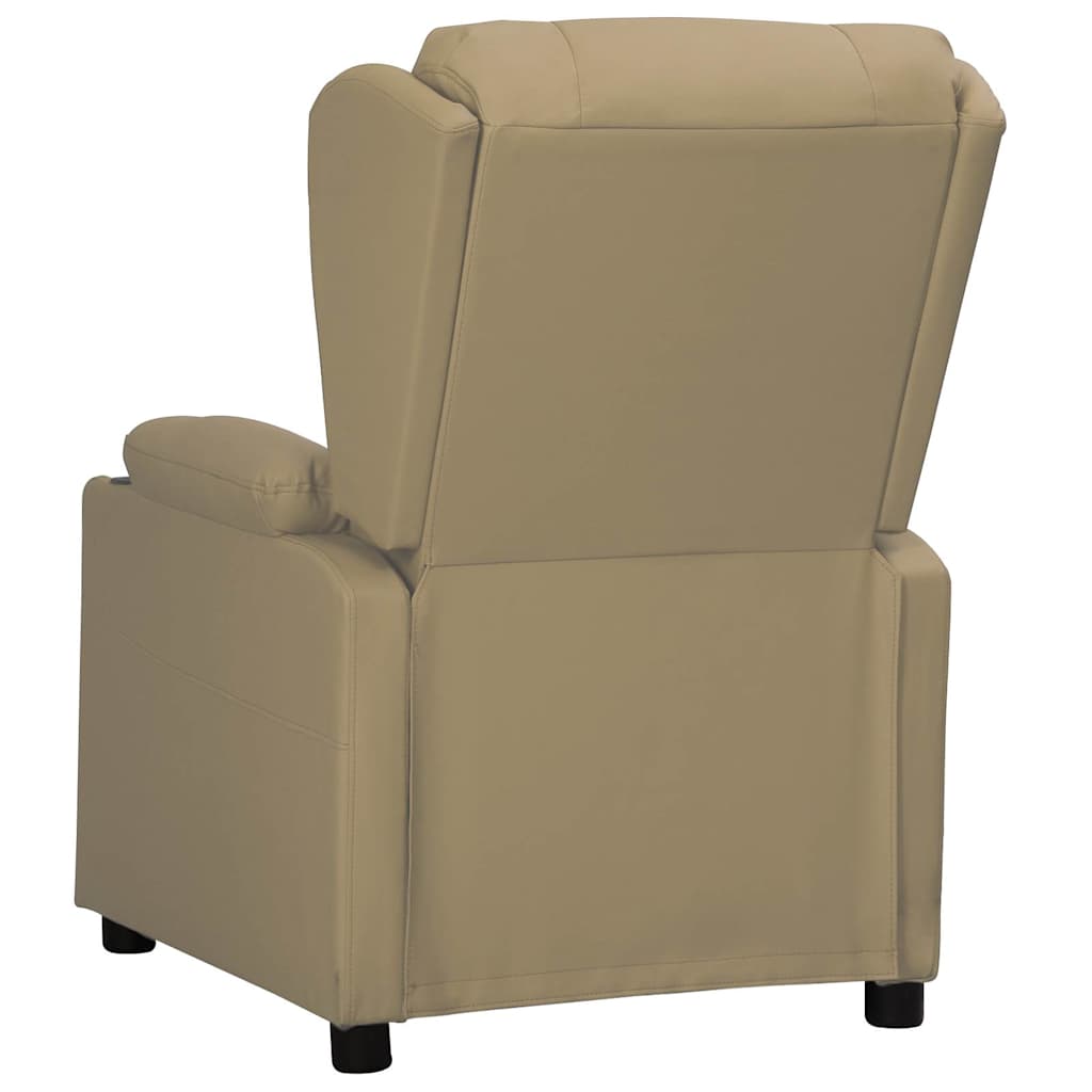 Vidaxl fauteuil verstelbaar kunstleer cappuccinokleurig