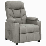 Vidaxl fauteuil verstelbaar stof lichtgrijs