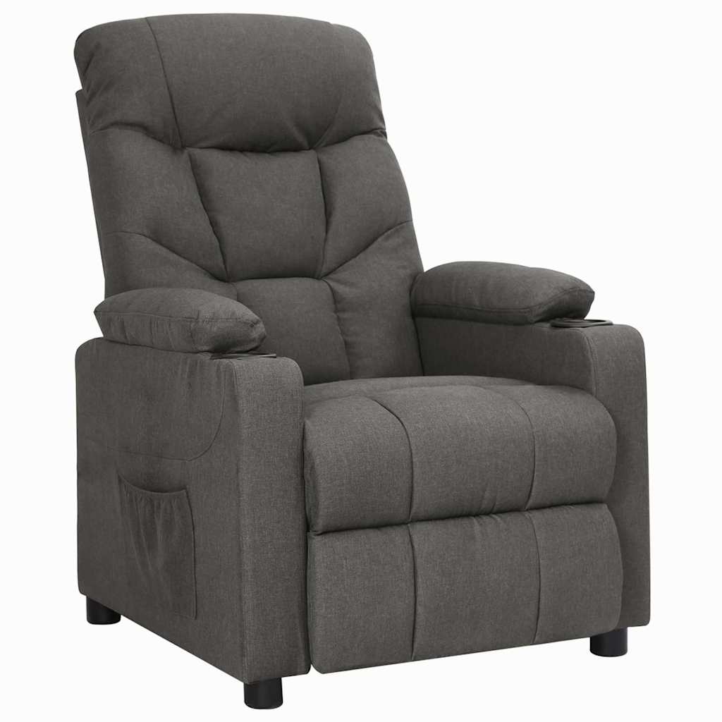 Vidaxl fauteuil verstelbaar stof donkergrijs