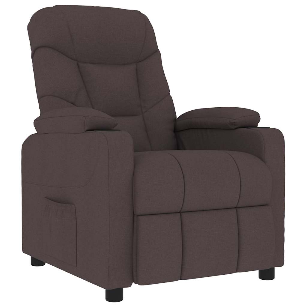 Vidaxl massagestoel stof donkerbruin