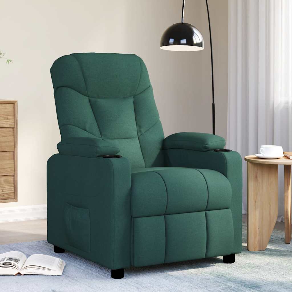 Vidaxl massagestoel stof donkergroen