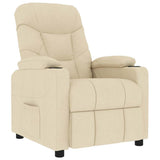 Vidaxl massagestoel stof crèmekleurig