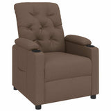 Vidaxl fauteuil verstelbaar stof bruin