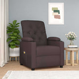 Vidaxl massagestoel stof donkerbruin