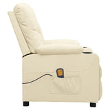 Vidaxl massagestoel kunstleer crèmekleurig