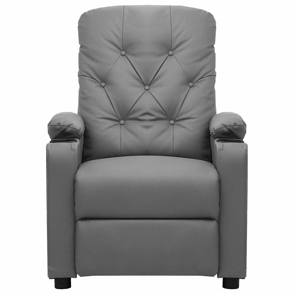 Vidaxl massagestoel kunstleer grijs