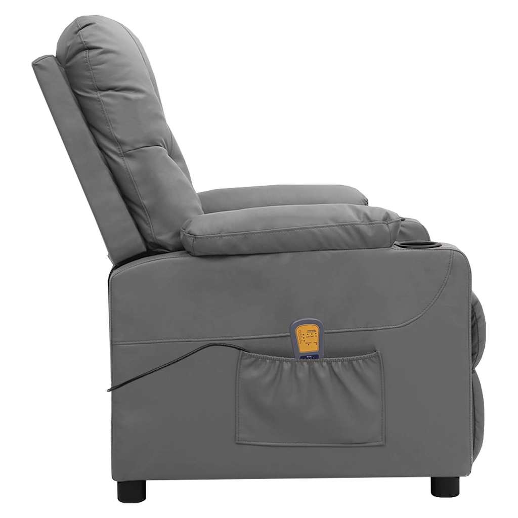 Vidaxl massagestoel kunstleer grijs