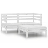 Vidaxl 3-delige loungeset massief grenenhout wit