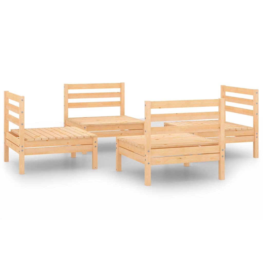 Vidaxl 4-delige loungeset massief grenenhout
