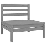 Vidaxl 4-delige loungeset massief grenenhout grijs