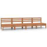 Vidaxl 4-delige loungeset massief grenenhout honingbruin