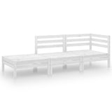 Vidaxl 3-delige loungeset massief grenenhout wit