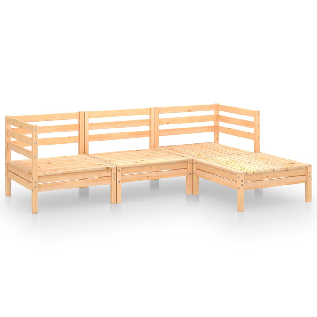 Vidaxl 4-delige loungeset massief grenenhout