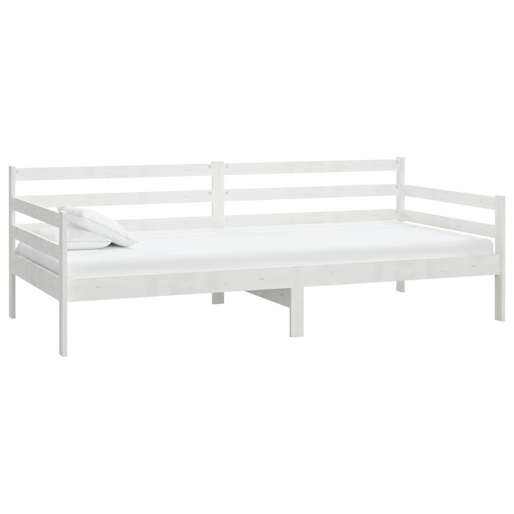 Vidaxl slaapbank met matras massief grenenhout wit 90x200 cm