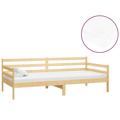 Vidaxl slaapbank met matras massief grenenhout 90x200 cm