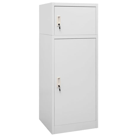 Vidaxl Saddle Cabinet 53x53x140 cm stål lysegrå