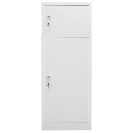 Vidaxl Saddle Cabinet 53x53x140 cm stål lysegrå