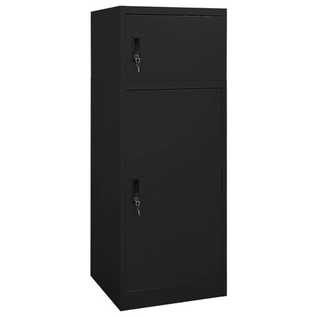 Vidaxl Saddle Cabinet 53x53x140 cm stål sort