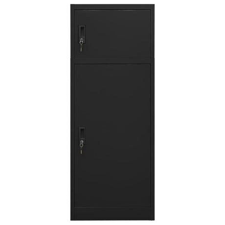 Vidaxl Saddle Cabinet 53x53x140 cm stål sort