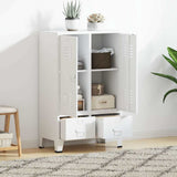 Vidaxl kledingkast industrieel 67x35x107 cm staal wit