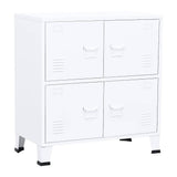 Vidaxl opbergkast industrieel 75x40x80 cm staal wit