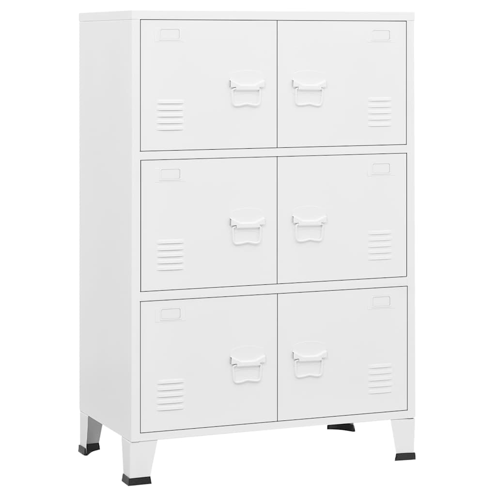 Vidaxl opbergkast industrieel 75x40x115 cm metaal wit