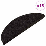 Vidaxl Stair Mats Self -fast 15 ST 56x17x3 cm Anthracite -farvet